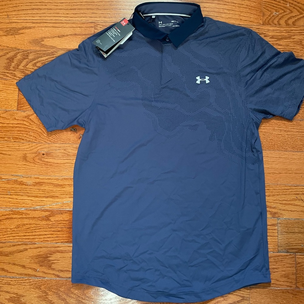 Under Armour Iso-Chill NWT Heat Gear Breathable Collared T-shirt Mens Small